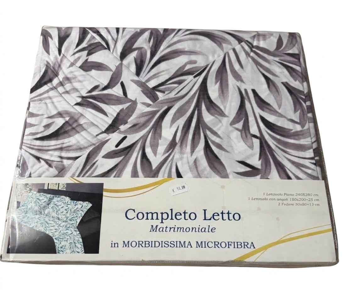 COMPLETO LETTO MATRIMONIALE IN MICROFIBRA