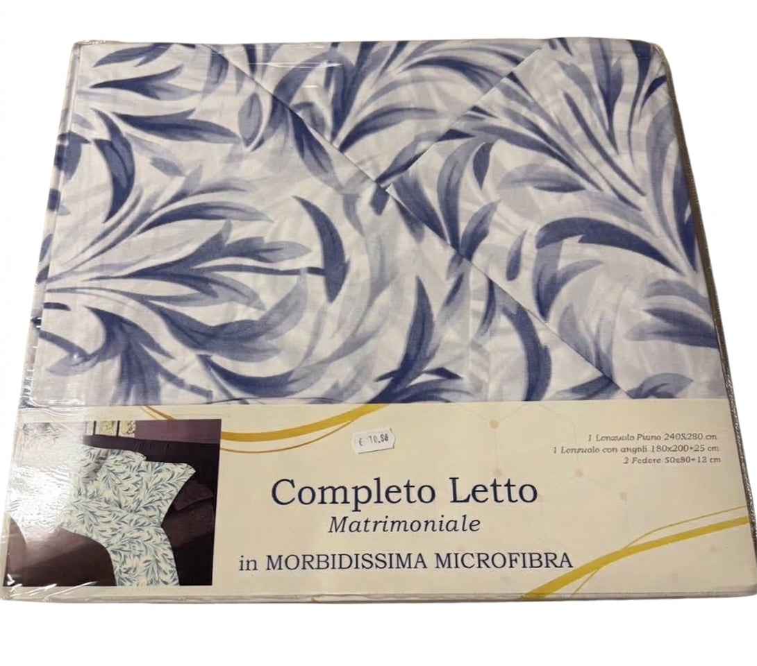 COMPLETO LETTO MATRIMONIALE IN MICROFIBRA