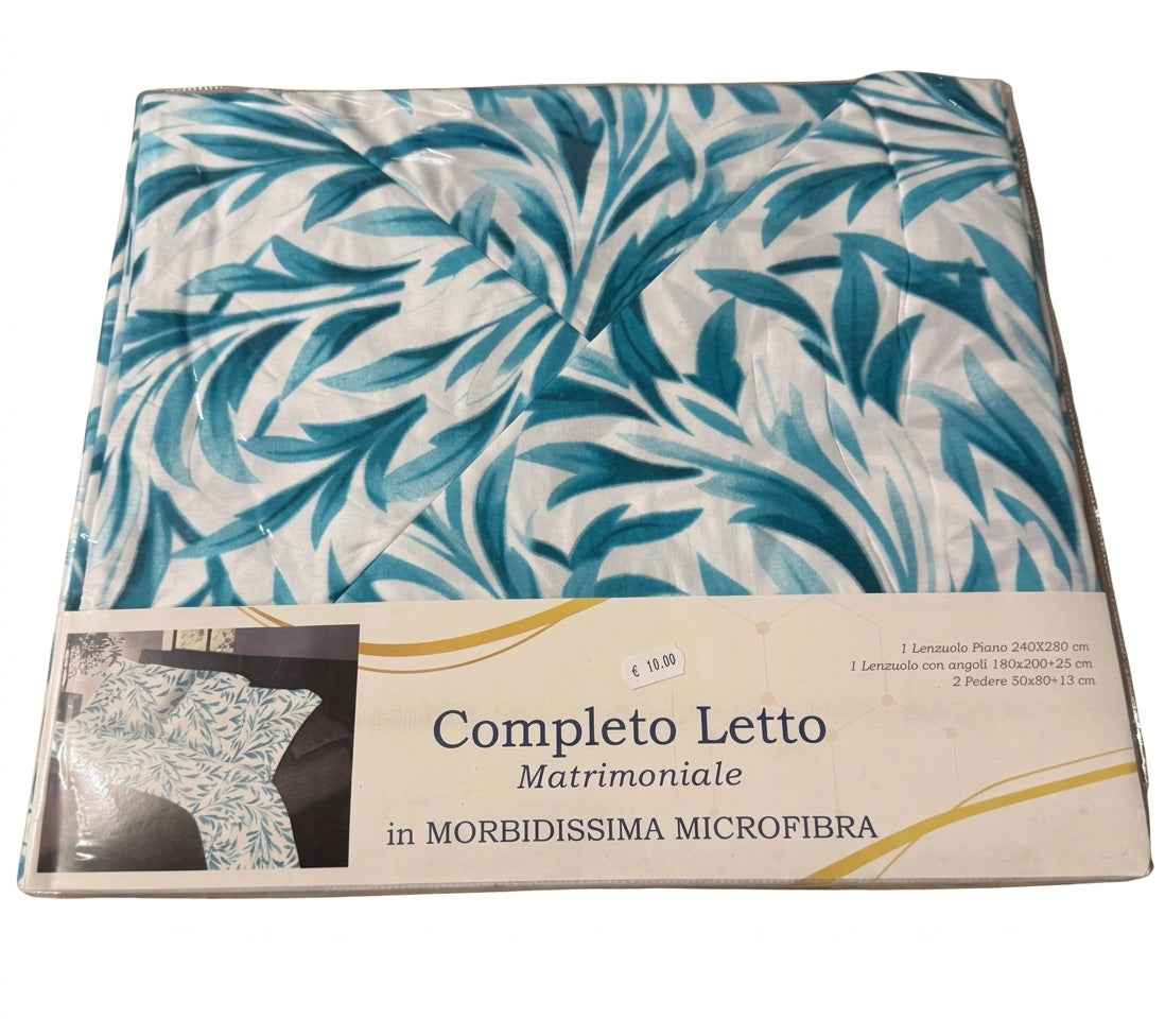 COMPLETO LETTO MATRIMONIALE IN MICROFIBRA