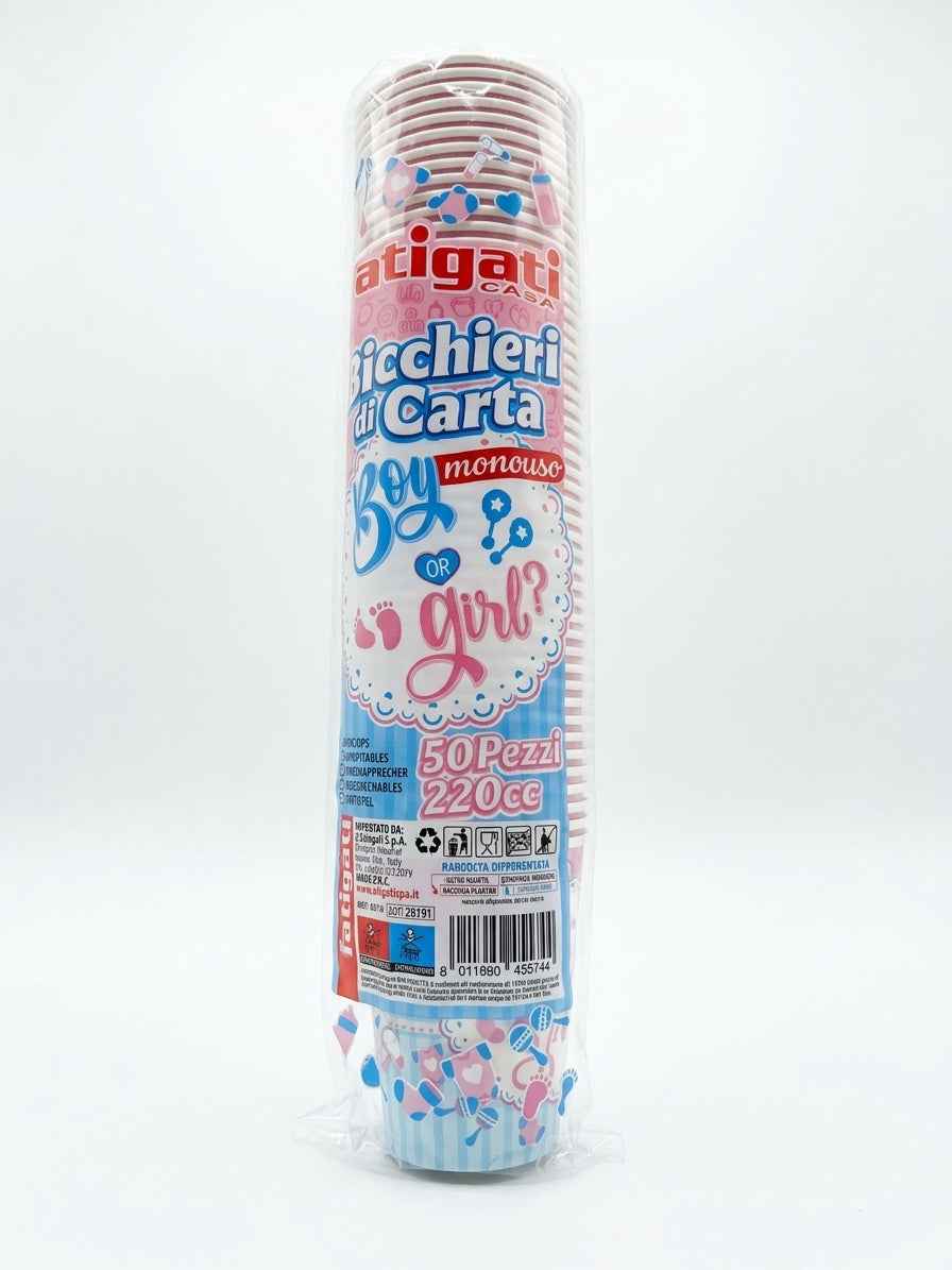 FATIGATI BICCHIERI IN CARTA BABY SHOWER